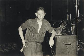 (WORKER PORTRAITS--OHIO) A collection of 43 candid WWII-era employee portraits from the Timken Roller Bearing Company.